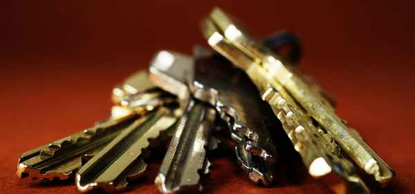 brass colored keys
