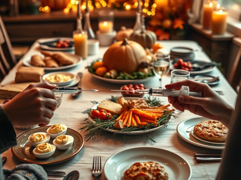 一些美国人打算推迟减肥药注射以享用感恩节大餐