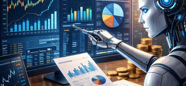 AI analyzing financial charts and reports