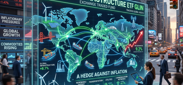 Global map showing infrastructure ETF routes and inflation data