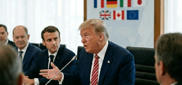 Donald Trump discussing trade deficit at G7 Summit with other world leaders