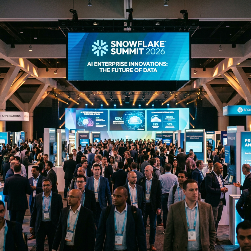 Crowd of professionals attending Snowflake Summit 2026 AI enterprise innovations conference