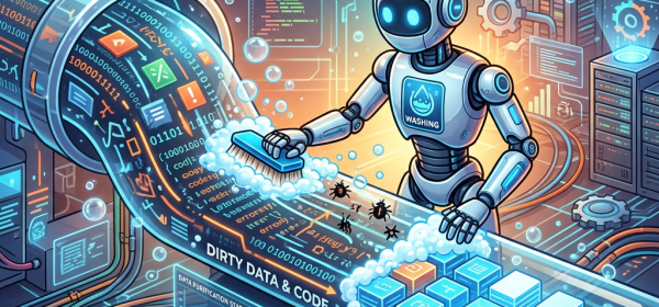 Robot scrubbing corrupted data and code to clean and optimize it