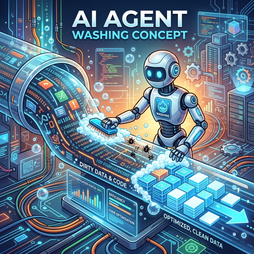 Robot scrubbing corrupted data and code to clean and optimize it