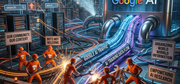Workers blocking unauthorized Reddit data scraping for Google AI training