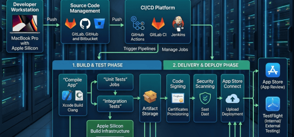 Apple Silicon CI/CD pipeline from developer workstation to App Store release