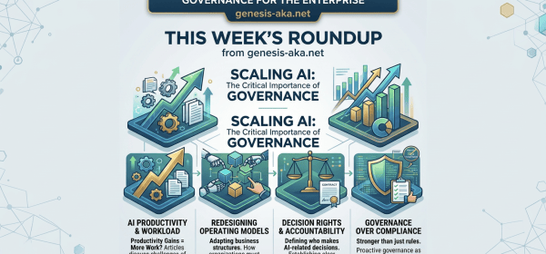 Weekly Insights: Artificial Intelligence Governance for the Enterprise; AI productivity, operating models, decision rights, and compliance.